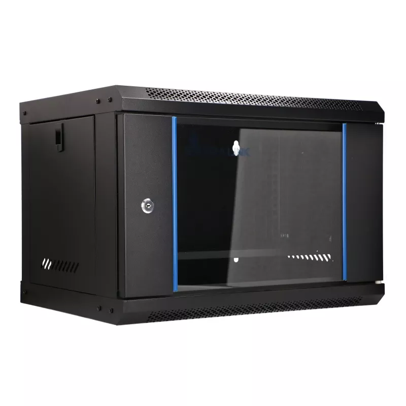 EXTRALINK LITE 6U 530X400 wandmontage-rackkast zwart met legbord