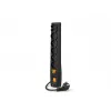 Acar P7 stekkerdoos met overspanningsbeveiliging, 7 contacten, 3 m, zwart