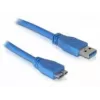 DeLOCK Micro-USB 3.0-kabel 1 m, USB A, 5 Gbit/s, blauw