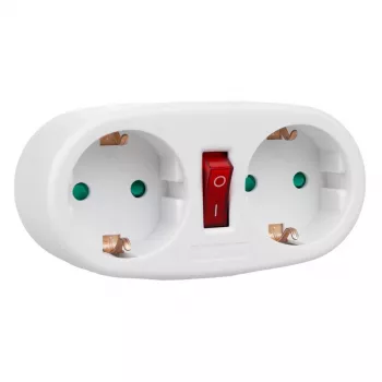 Stopcontactsplitter MACLEAN MCE338 F — type F, 2 stopcontacten, 2×16A met zekeringautomaat