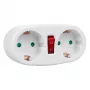 Stopcontactsplitter MACLEAN MCE338 F — Type F, 2 stopcontacten, 2×16A met zekeringautomaat
