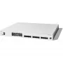 Cisco Catalyst C1300-24XTS beheerbare L2/L3-switch, 24 poorten (12x 10GE RJ-45 + 12x 10GE SFP+), 480 Gbit/s, RJ-45/USB-C-console, MAC-tabel van 16.000, rackmontage