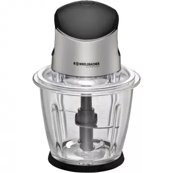 Elektrische hakmolen Rommelsbacher MZ 500 — 1,5 L, 500 W, roestvrij staal zwart