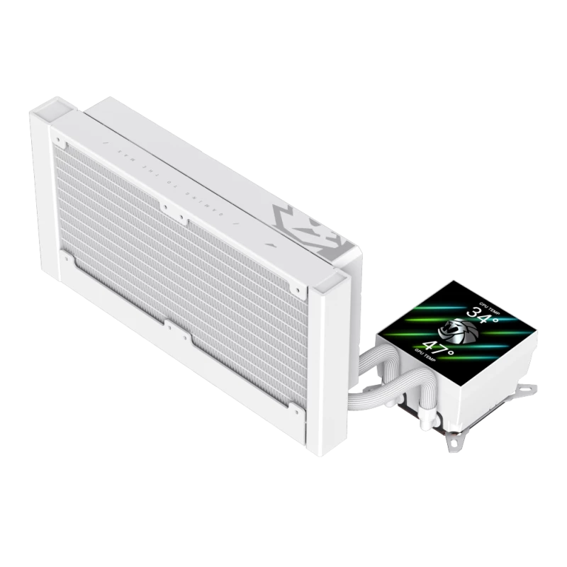 Gamemax CPU-vloeistofkoeler | GLACIER 240 LCD WH | Intel, AMD