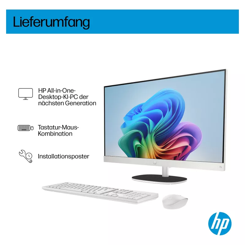 HP All-in-One pc (complete oplossing) 27-ct2073ng AMD Ryzen AI 7-350 512GBSSD 16GB wit (27-ct2073ng)