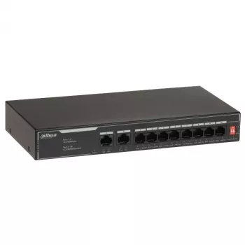 Netwerk-switch DAHUA SF1010LP – unmanaged 10-poorts switch voor PoE-apparaten