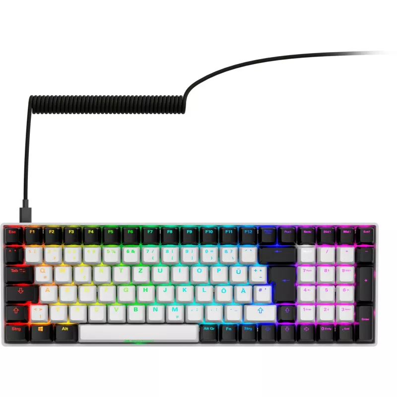 Sharkoon SKILLER SGK50 S2 wit DE-layout Gateron Yellow toetsenbord