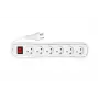 Microconnect MC-GRU0630DK stroomverdeler 3 m 6 stopcontacten binnen wit