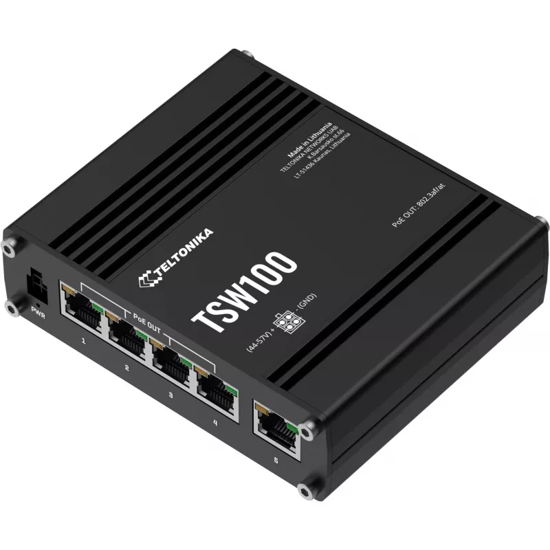 Teltonika TSW100 industriële unmanaged PoE-switch