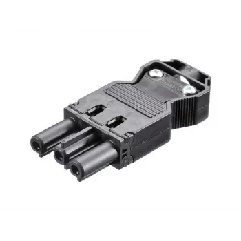 BACHMANN apparaatstekker GST18-3, montageklaar, zwart (375.505)