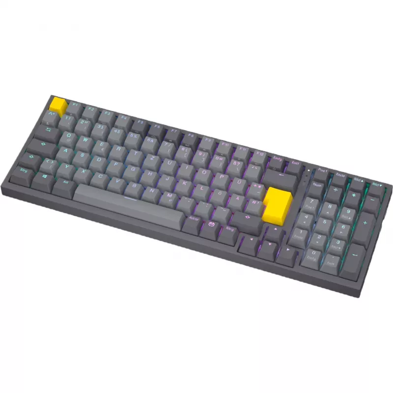 Celeris 1800, gaming-toetsenbord grijs, DE-layout, ENDORFY Geel by Gateron