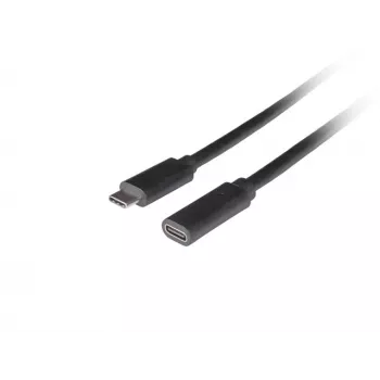 USB-C-naar-USB-C-kabel LANBERG CA-USBE-20CC-0005-BK, USB 3.2 Gen 1 (5 Gbit/s), 0,5 m, zwart
