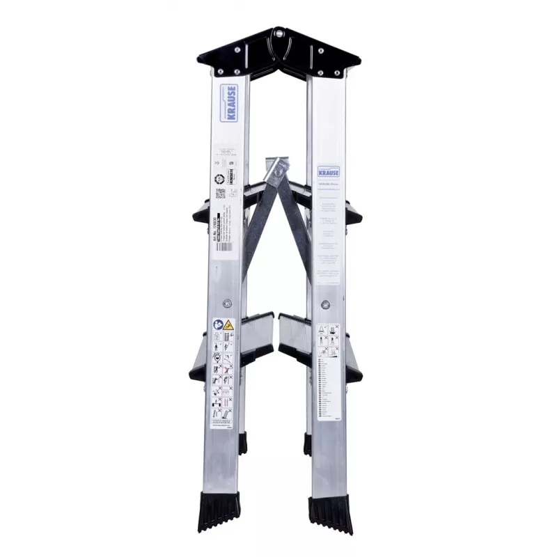 Opstapje Krause 126030 — aluminium 3 treden, 65 cm max hoogte, 6.1 kg, 500 mm breedte