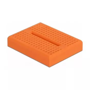 Breadboard DELOCK 18319, kunststof prototyping-board, oranje, 36×46×10 mm