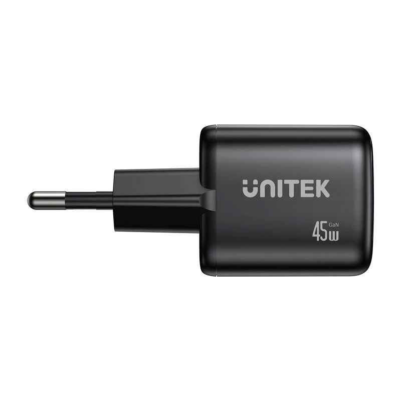 Unitek wandlader 2x GaN 45W — 2× USB‑C PD 3.0 en QC snelladen