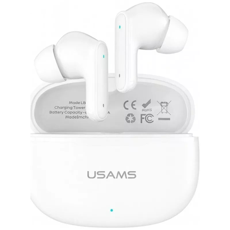 Bluetooth-hoofdtelefoon 6.0 E05 TWS wit