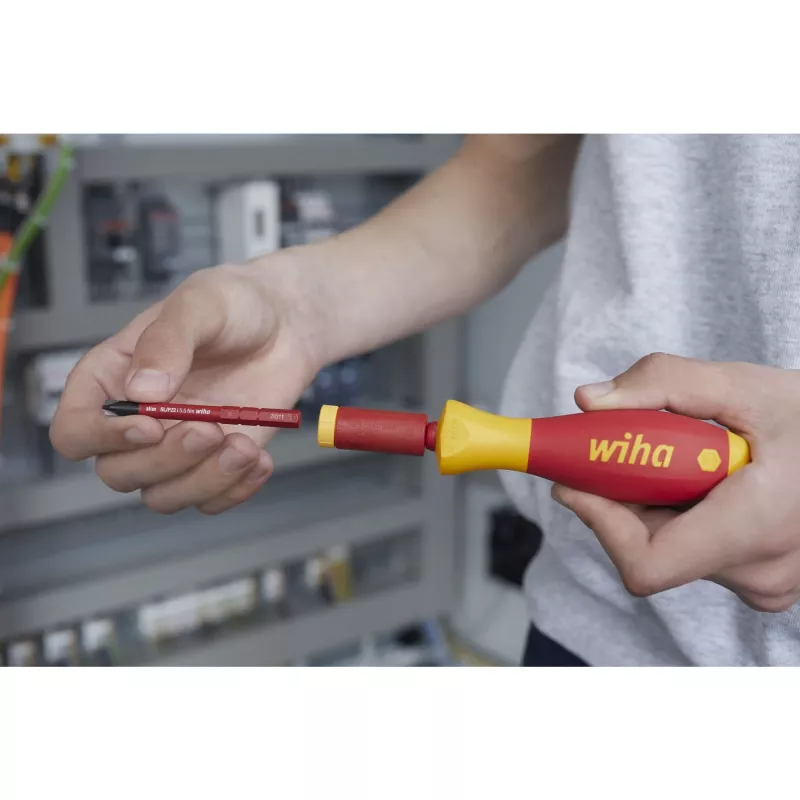 Draaimomentadapter Wiha easyTorque 1,2 Nm rood/geel voor SlimBits SlimVario