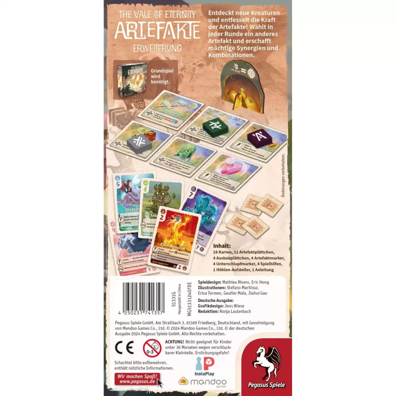 The Vale of Eternity: Artefakte, bordspel-uitbreiding