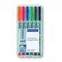 Marker Staedtler 315 WP6 zwart blauw bruin groen oranje rood