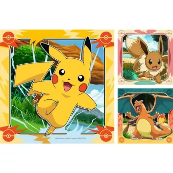 Puzzel Ravensburger Pikachu, Charizard en Eevee — 147 stukjes, vanaf 5 jaar, 210 × ? mm