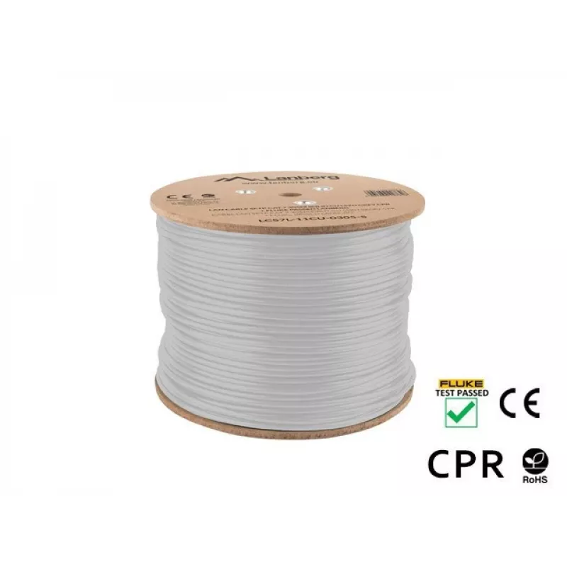 Netwerkkabel Lanberg LCS7L-11CU-0305-S RJ45 Cat7 305 m wit