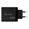 LCD-wandlader USB-stopcontact + USB-Cx2 PD 65W GAN zwart wattmeter