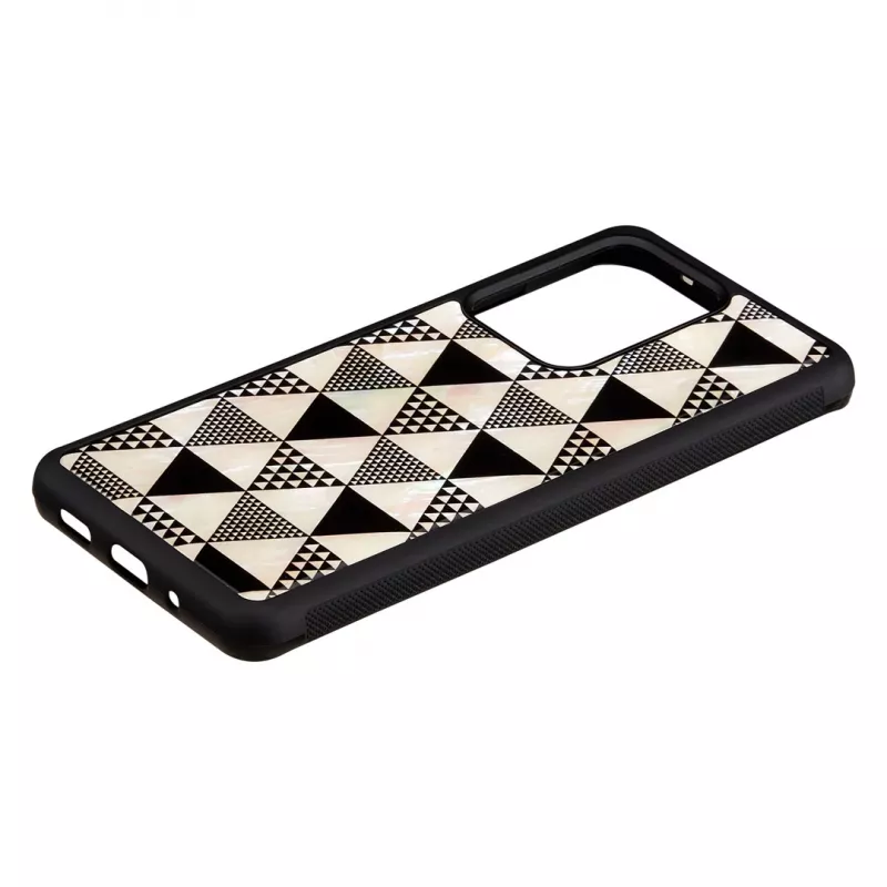 Hoes iKins voor Samsung Galaxy S20 Ultra — piramidepatroon, zwart