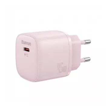 Oplader Baseus PicoGo GaN 45W EU roze - USB-C PD 45W compacte desktop-oplader