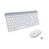 Logitech Slim Wireless Combo MK470 - toetsenbord-muisset - draadloos - 2,4 GHz - Spaans - off-white (920-009199)