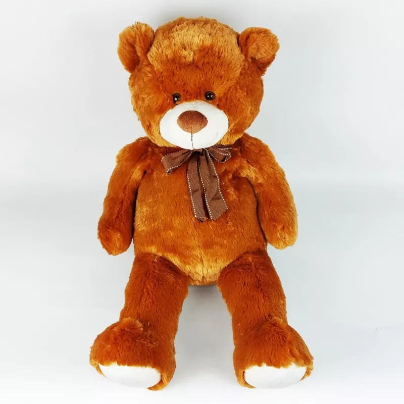 Knuffel teddybeer met strik 70 cm bruin