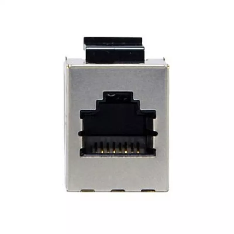 Afgeschermde Cat6 keystone inline-koppelaar 8-delige set, EQUIP — plat model, RJ-45, 17×35,5×24,4 mm, zilver