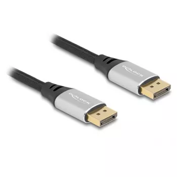 DeLOCK DisplayPort-kabel 16K 60 Hz 1 m zilver metaal