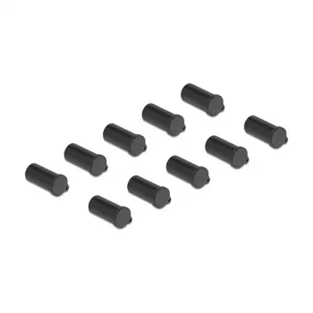 DeLOCK stopcontactbeschermkap 64244 zwart 10 stuks thermoplastisch elastomeer
