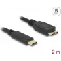 DeLOCK USB-kabel USB 3.2 Gen 1 2m USB C Micro-USB B zwart