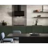 Verticale Eco Duo glas wand-dampkap zwart