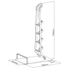 Maclean MC-905 universele vloerstandaard voor draadloze stofzuiger & accessoires – solide, stabiel