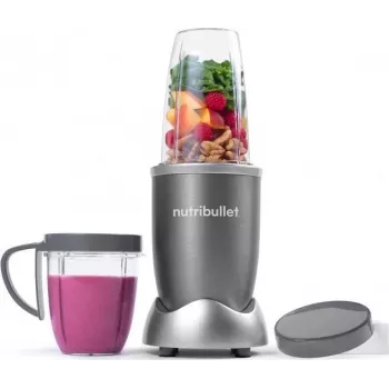 Bekerblender NUTRIBULLET NB606B 600W, Tritan kan 0,7L, 6 messen, 1 snelheid, 500ml beker, grijs