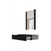 Kaptafel met spiegel cama meble PAFOS 80×41,6×100 cm, MDF-frame, 1 lade, matzwart