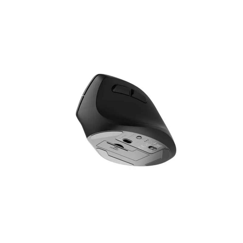Draadloze optische muis NATEC CRAKE 2 — Bluetooth 5.2, 2400 DPI, 6 knoppen, rechtshandig, zwart