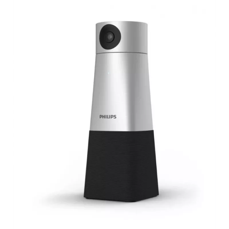 Philips PSE0550 SmartMeeting draagbare 4K-videoconferentiecamera met ingebouwde microfoon, 30 fps, USB, zwart/zilver