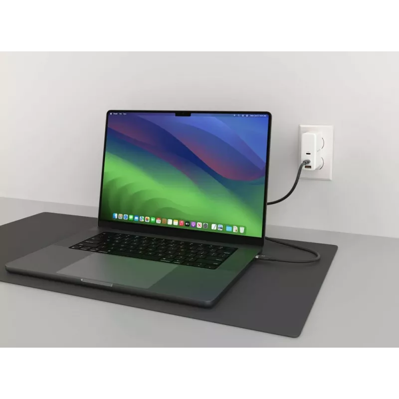 HYPER HyperJuice 240W Siliconen USB-C naar USB-C kabel (1,8m/2m) - Zwart