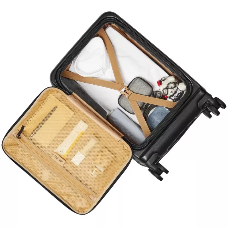 Koffer handbagage Rivacase 8180 Clark ECO – handbagage, harde schaal, zwart