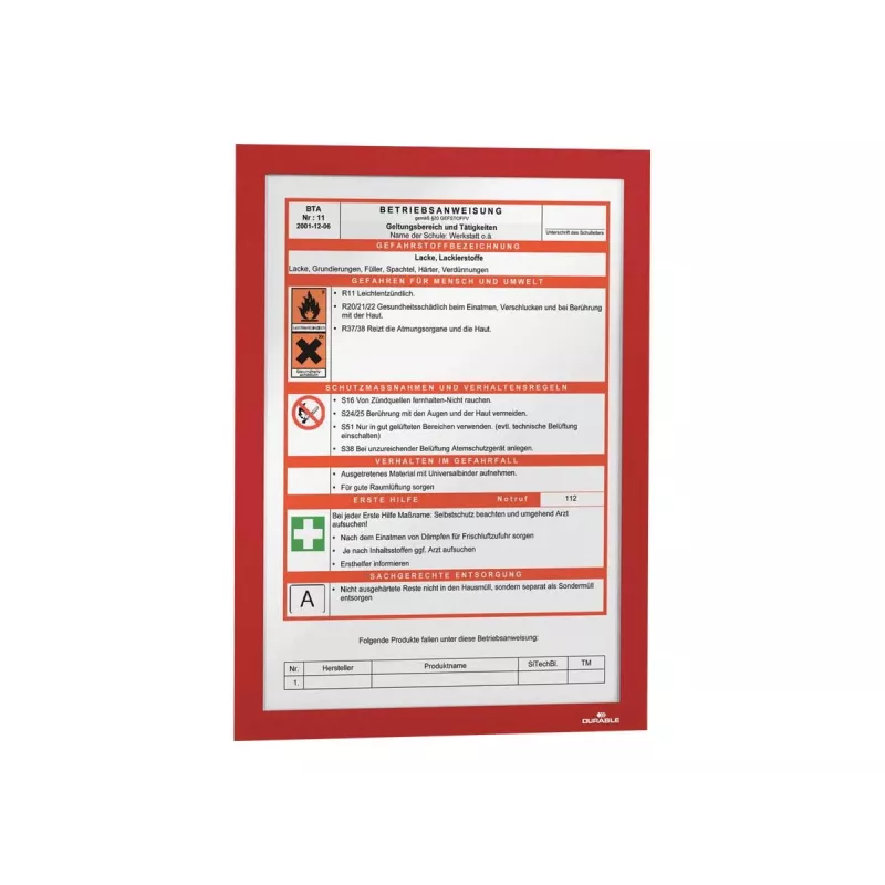 Magneetframe A4 Durable 4872-03 rood