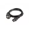 Netkabel LANBERG CEE 7/7 naar C13 (C320) 1,8 m, recht, zwart