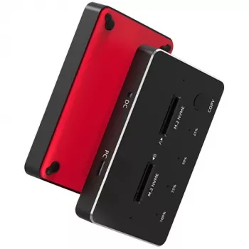 Dockingstation 2x M.2 SATA/NVMe SSD tot 10Gbps
