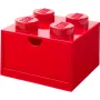 LEGO bureaulade 4, opbergbox rood, noppen