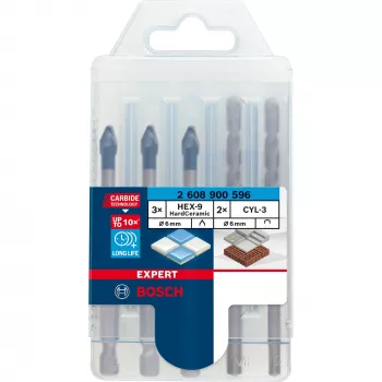 Bosch EXPERT HEX-9 HardCeramic boorset 5 stuks