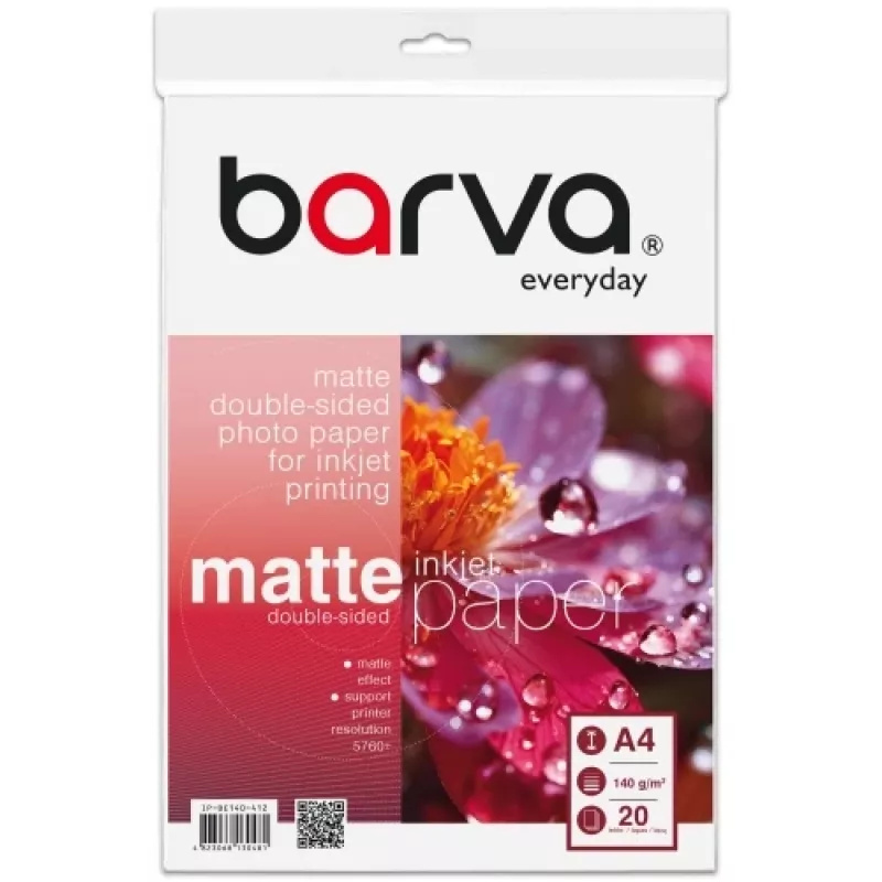 Fotopapier Kleur (IP-BE140-412) Everyday Dubbelzijdig Mat 140 g/m², A4, 20 vellen