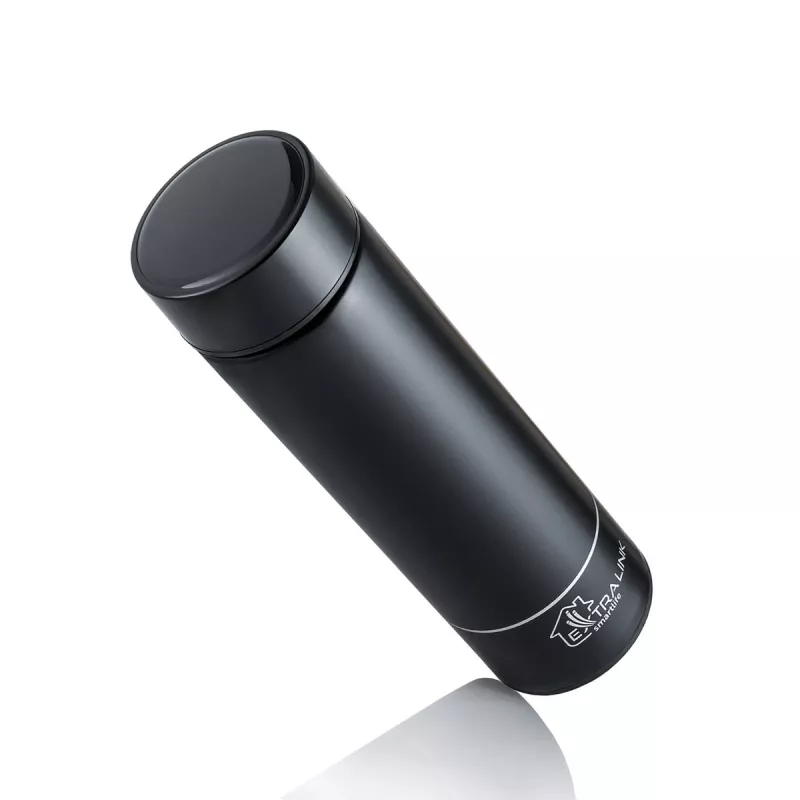 Extralink Smart Travel Mug zwart, thermobeker met LED-display