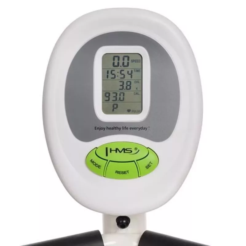 Horizontale magnetische hometrainer wit en groen HMS R9259